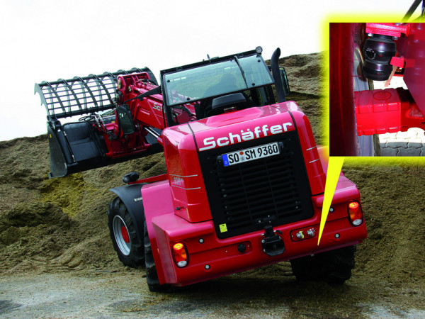 テレハンドラーの揺れを制限するシステム